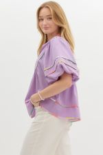 Lavender Puff Sleeve Blouse by Entro