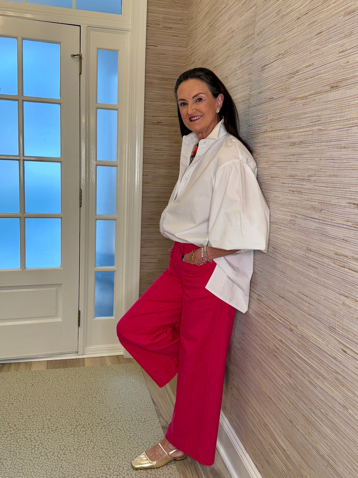 Crop Wide Leg with Patch Pockets