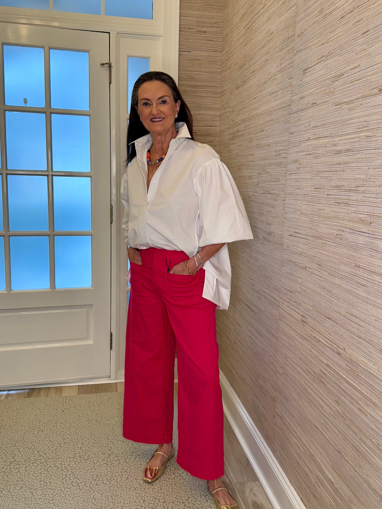 Crop Wide Leg with Patch Pockets