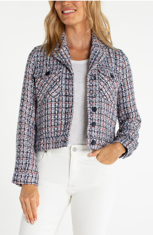 Boucle Front Button Jacket