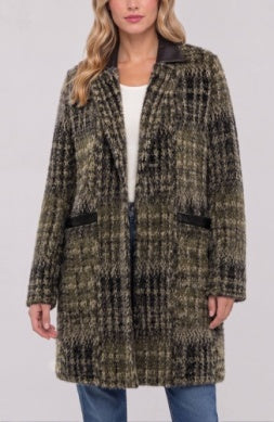 Plaid Perfection Sweater Coat