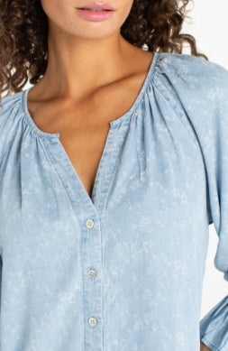 Liverpool Button Front Woven Top