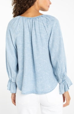 Liverpool Button Front Woven Top