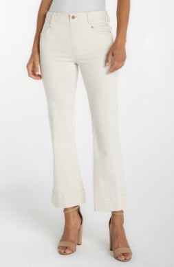 Liverpool Hannah Crop Flare with Tulip Hem
