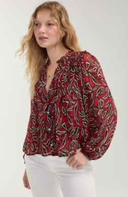 Crimson Garden Blouse