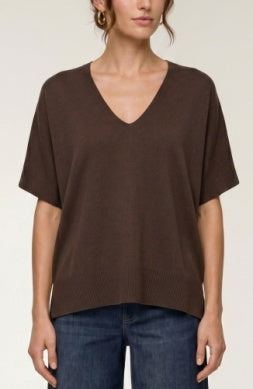 Effortless V-Neck Sweater Tee