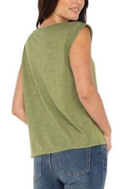 Meadow Sleeveless Woven Knit Top
