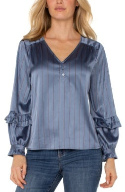 Sapphire Woven Silky Blouse