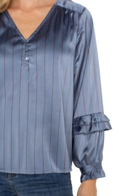Sapphire Woven Silky Blouse
