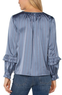 Sapphire Woven Silky Blouse