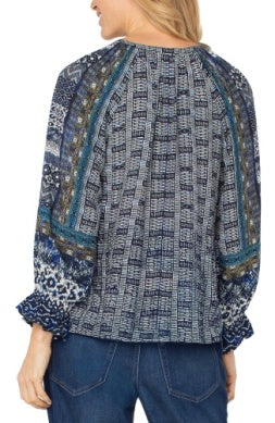River Button Front Woven Blouse