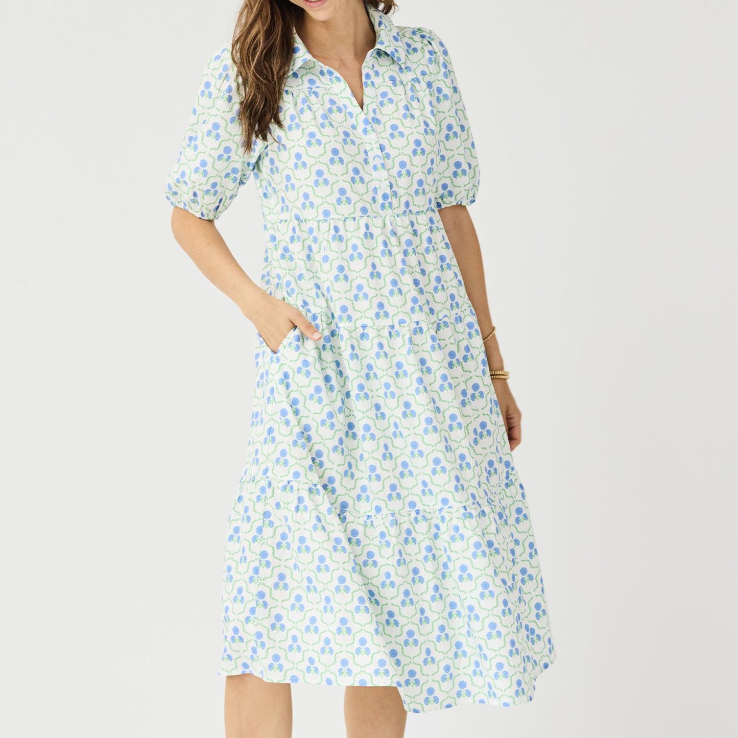Mary Square Eloise Sweetbriar Lattice Dress