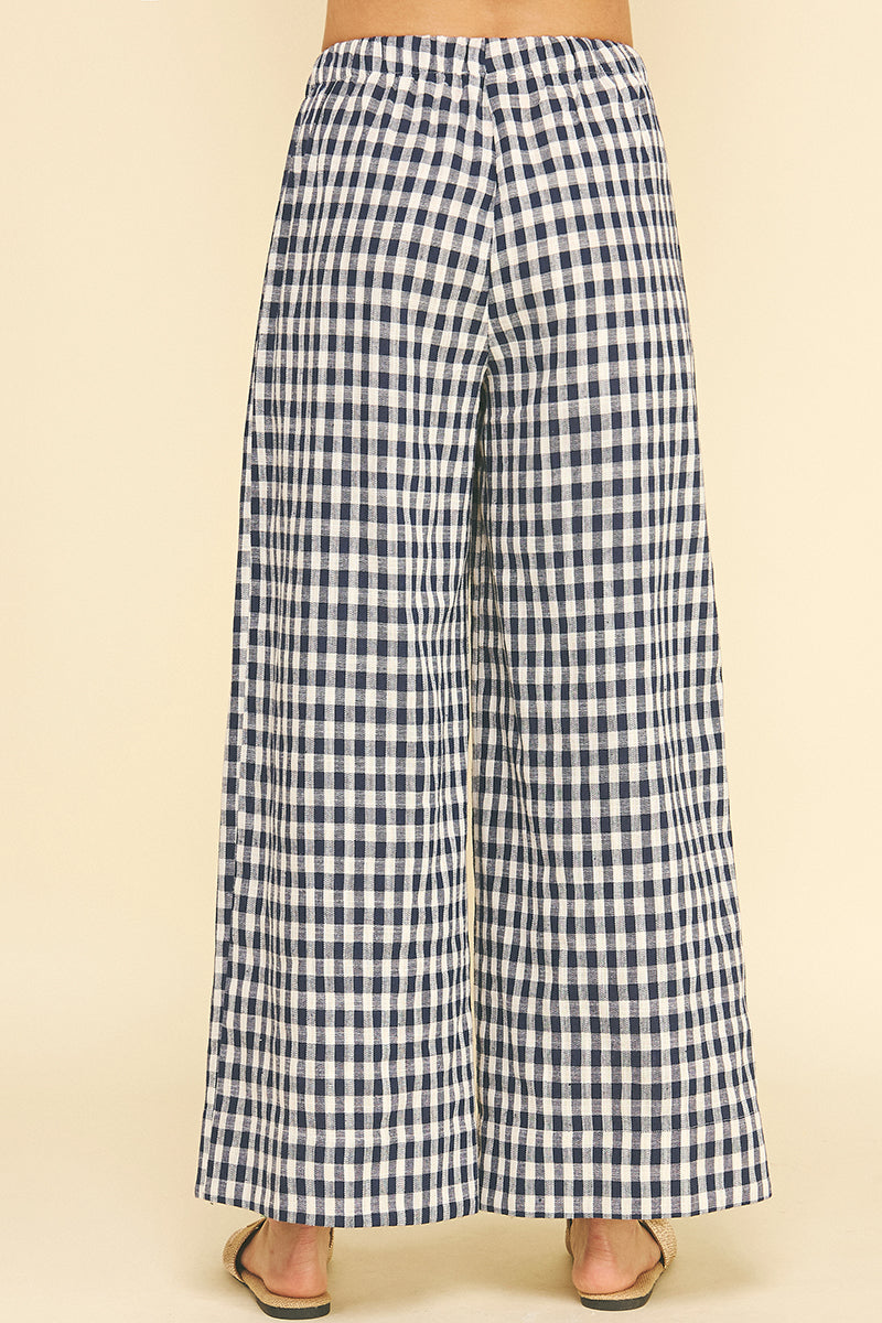 Wide Leg Checkered Pant
