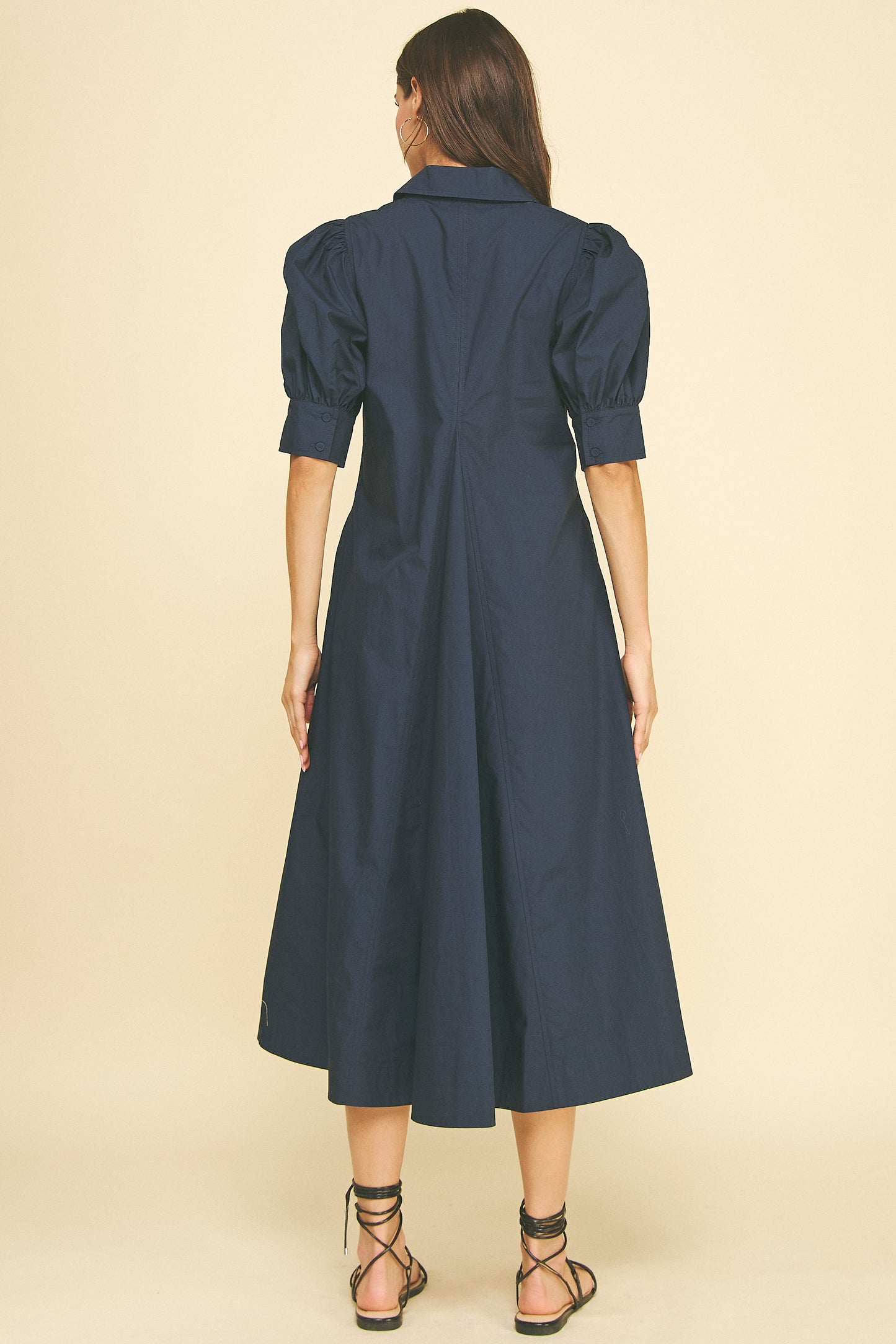 Pinch Midi Cotton Dress