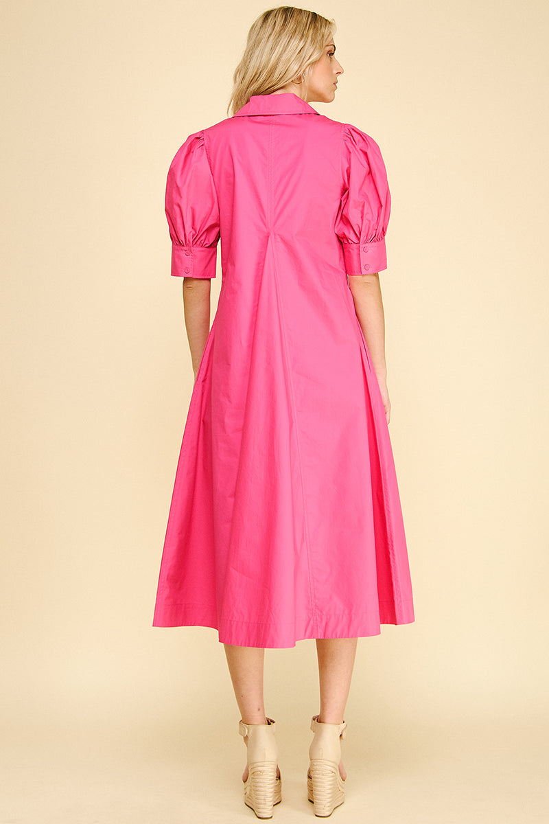 Pinch Midi Cotton Dress