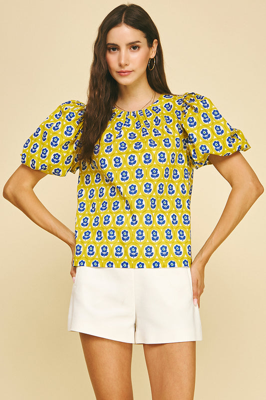 Pinch Vibrant Yellow Floral Blouse