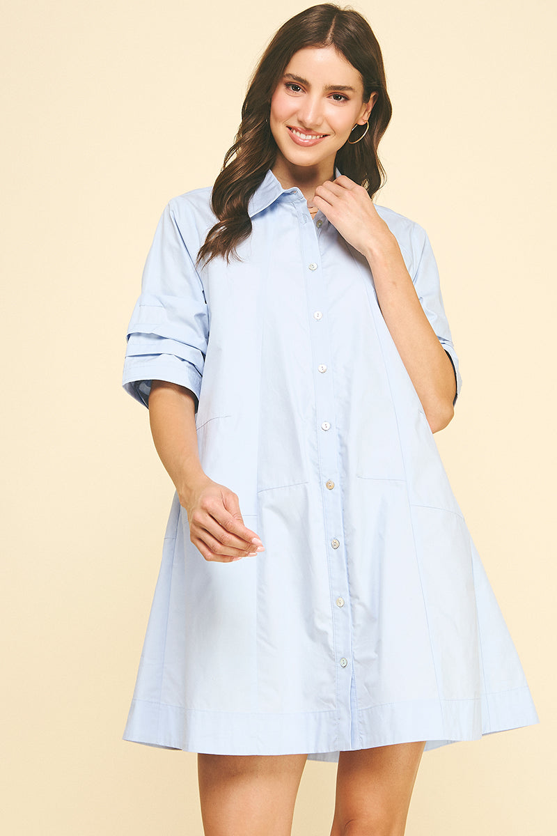 Pinch Knee Length Dress