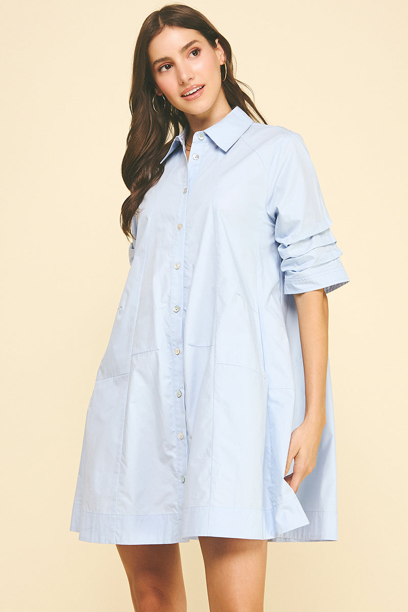 Pinch Knee Length Dress