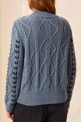 Tribal - Heirloom Cable Mock Neck Sweater