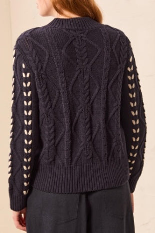 Tribal - Heirloom Cable Mock Neck Sweater
