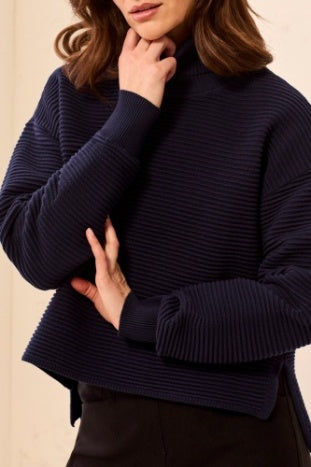Tribal - Midnight Luxe Ribbed Sweater
