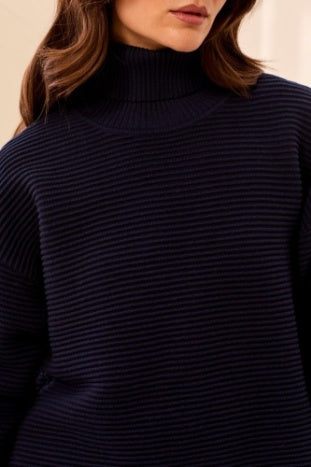 Tribal - Midnight Luxe Ribbed Sweater