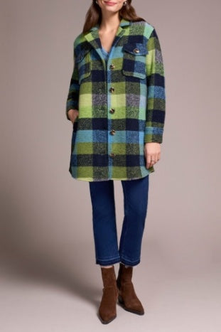 Nightfall Plaid Notch Collar Jacket