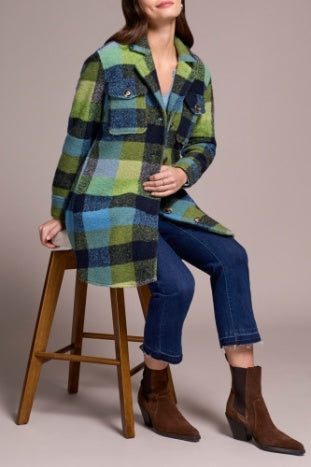 Nightfall Plaid Notch Collar Jacket