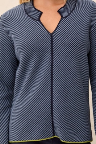 Tribal - Modern Lines Split Neck Sweater