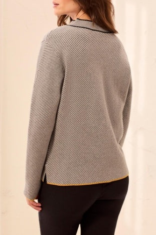 Tribal - Modern Lines Split Neck Sweater