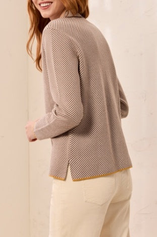 Tribal - Modern Lines Split Neck Sweater