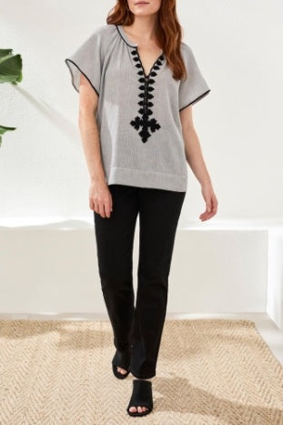 Tribal Blouse with Embroidered Front