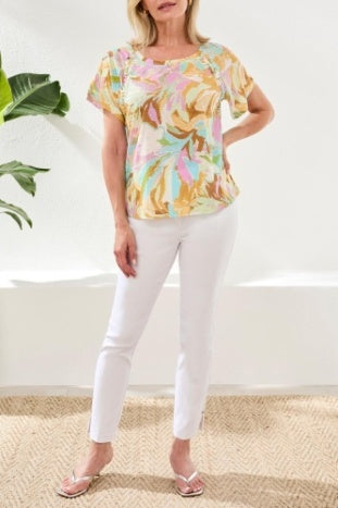 Tribal Scoop Neck Top