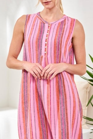 Sleeveless Dress with PinTucks and Pockets