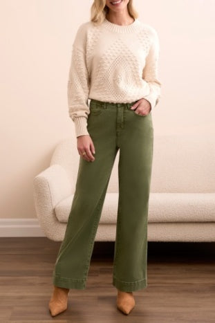 Willow Cropped Fly Front 5 Pocket Pant