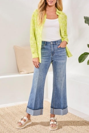 Brooke Cuff Palazzo Jeans