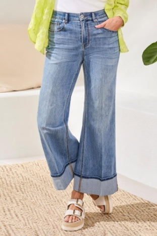 Brooke Cuff Palazzo Jeans