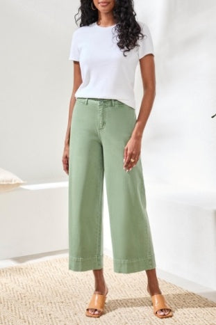 Comfort Stretch Fly Front Wide Leg Pant