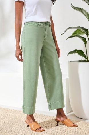 Comfort Stretch Fly Front Wide Leg Pant