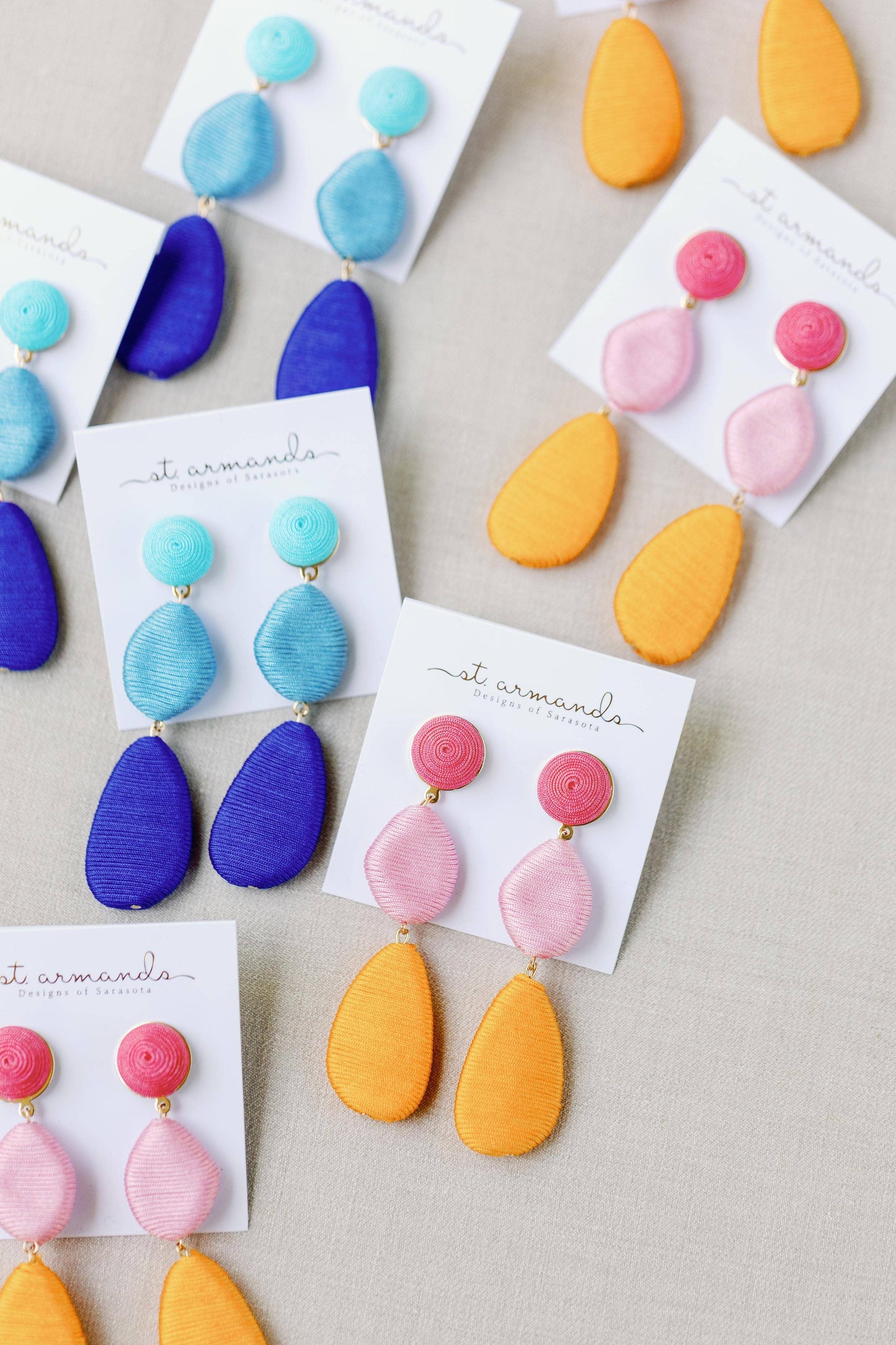 Blue Ombre Lido Statement Drop Earrings