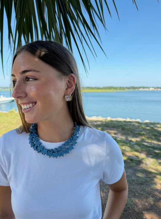 Smith and Co. Design - Star Necklace - Large - Dusty Blue