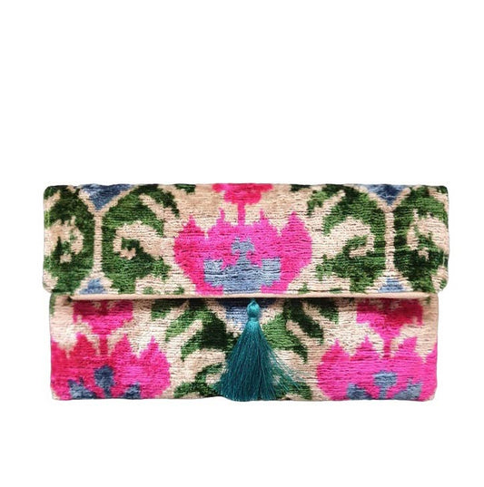 AYCA DESIGN - Silk Velvet Ikat Clutch