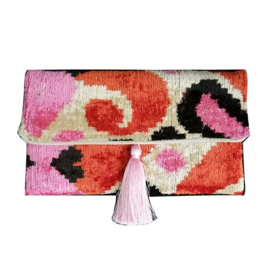 AYCA DESIGN - Silk Velvet Ikat Clutch