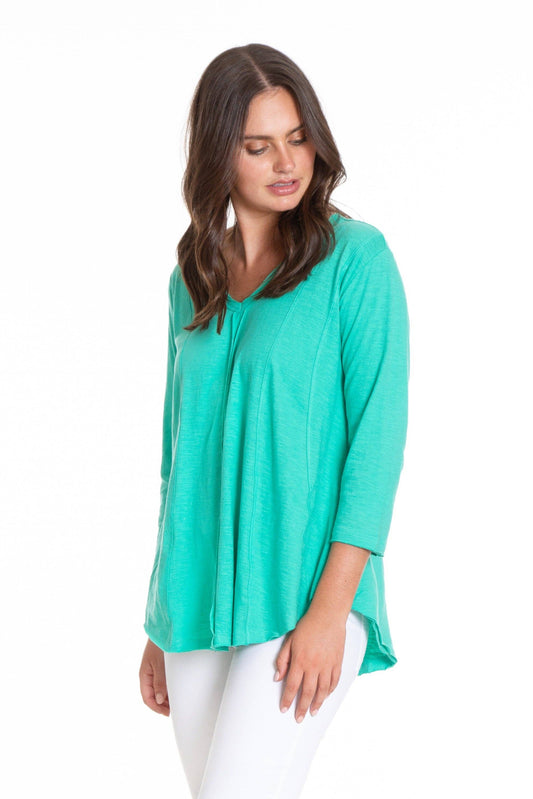 APNY - Flowy V-Neck Tee With 3/4 Sleeve