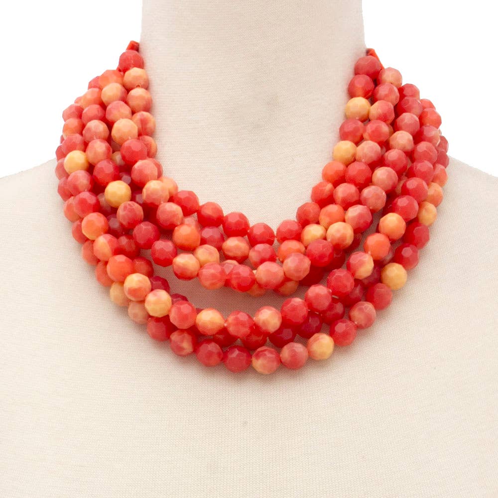 CHUNKY BEADED LAYERED NECKLACE
