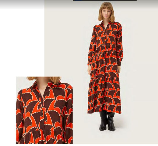 Pai Pai geometric print long dress