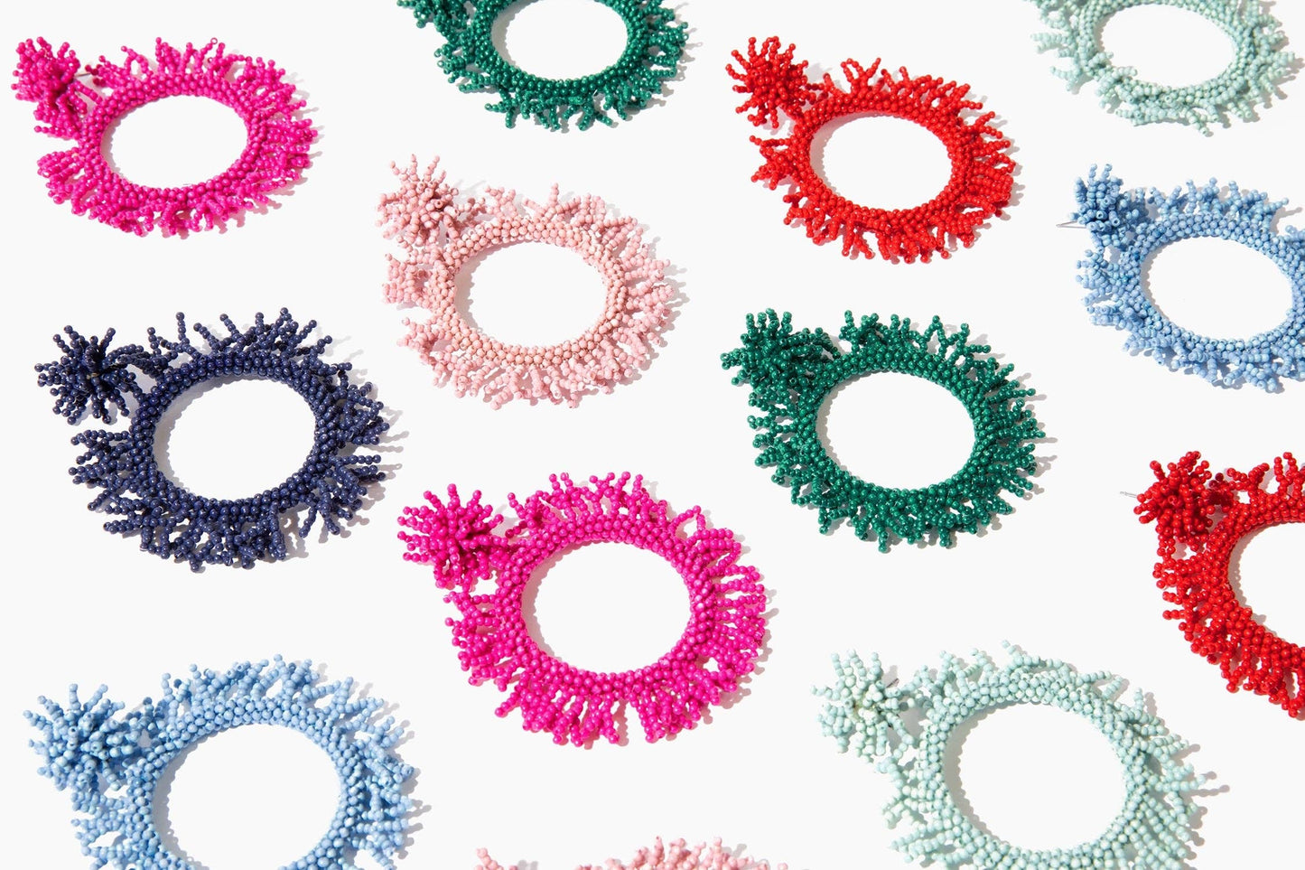Custom Green Coral Burst Earring