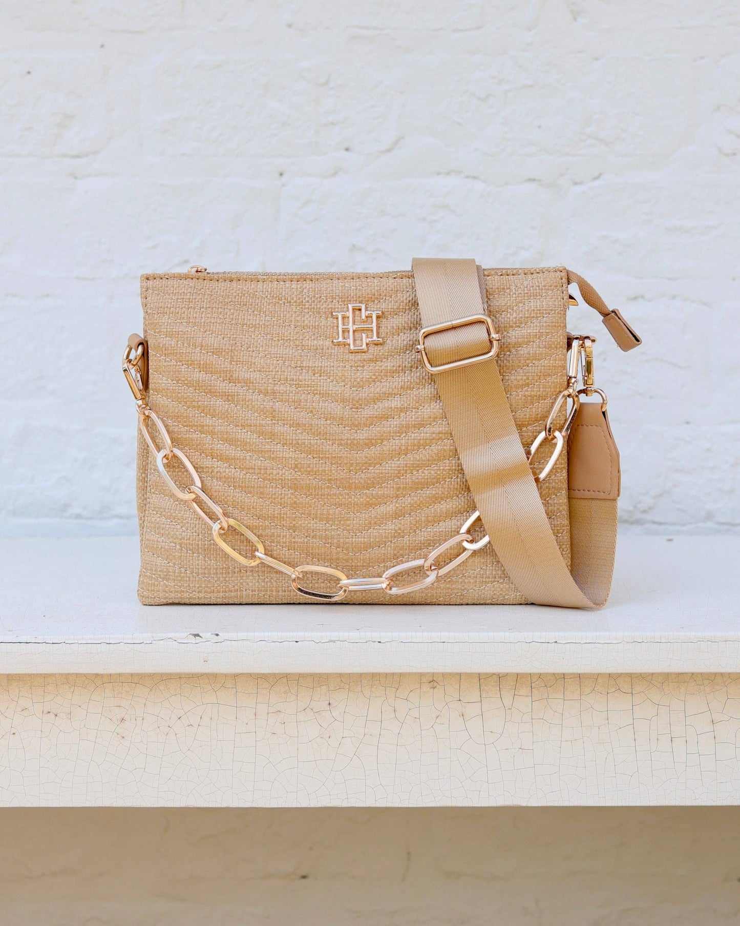 Caroline Hill - Ariana Crossbody Natural VQ
