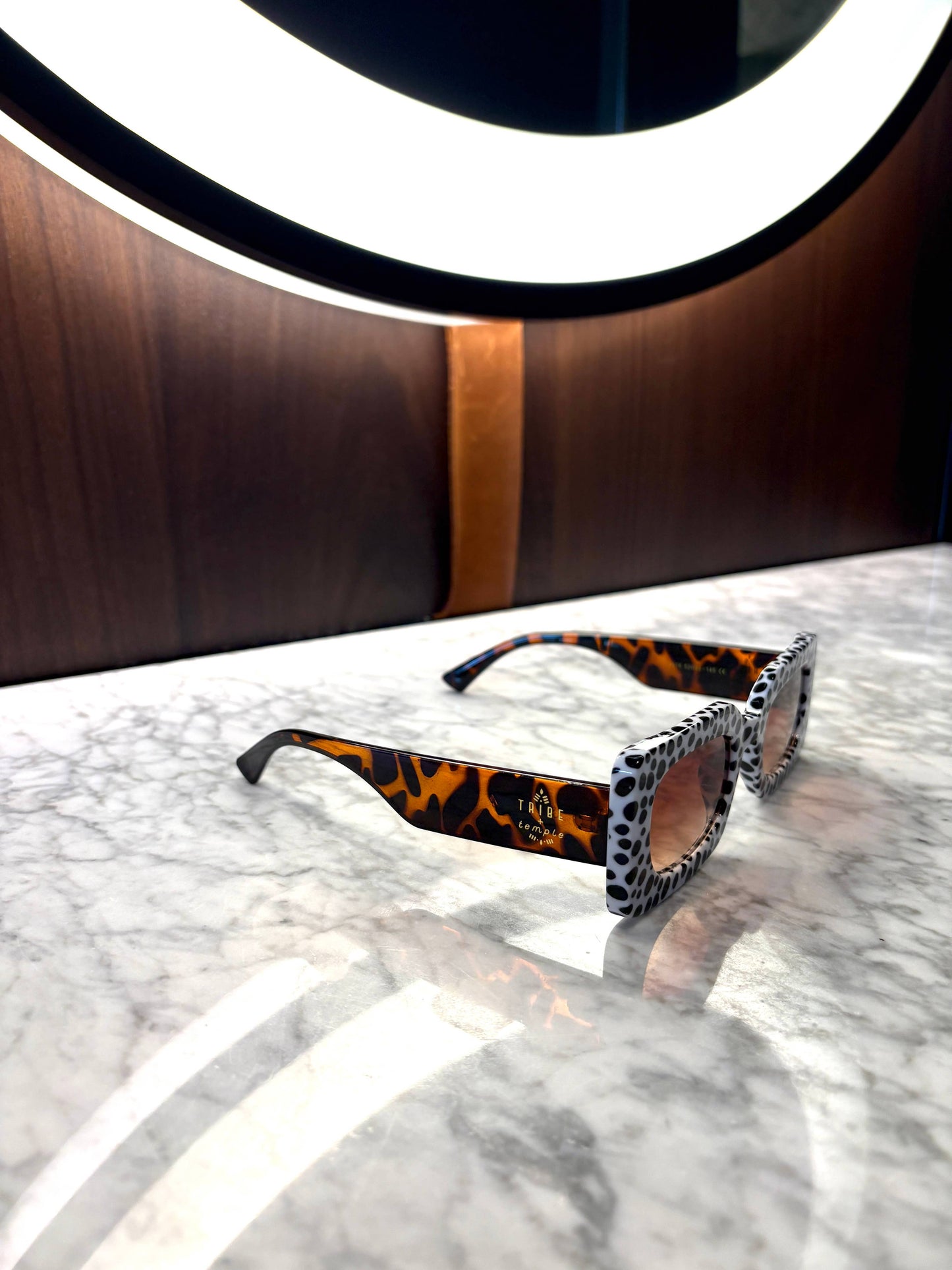 Tribe + Temple - Spot Me If You Can Mixed Print Sunglasses