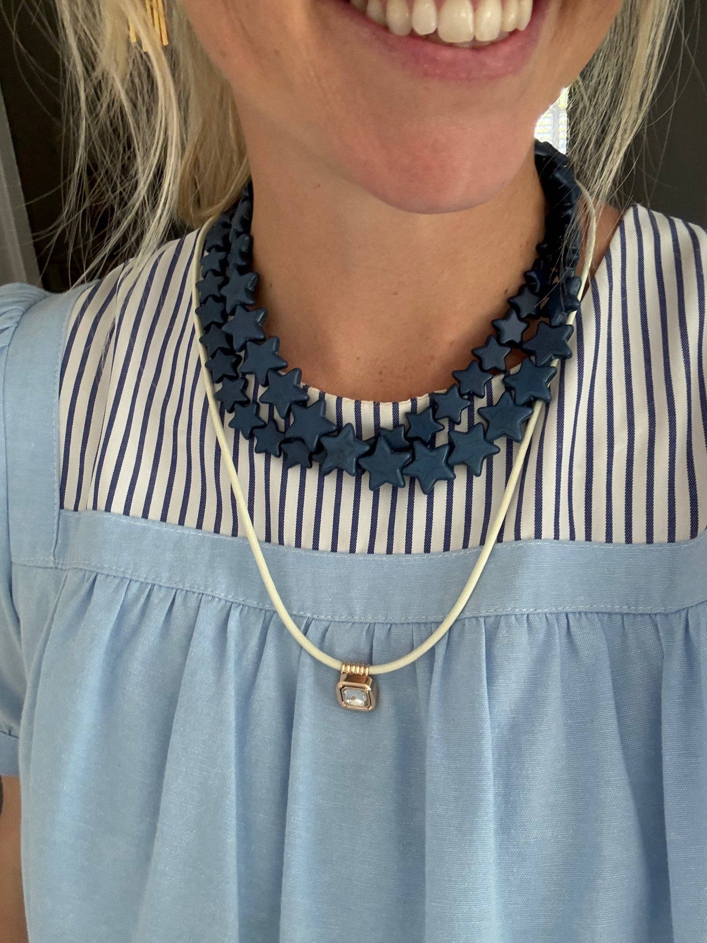 Smith and Co. Design - Star Necklace - Large - Navy